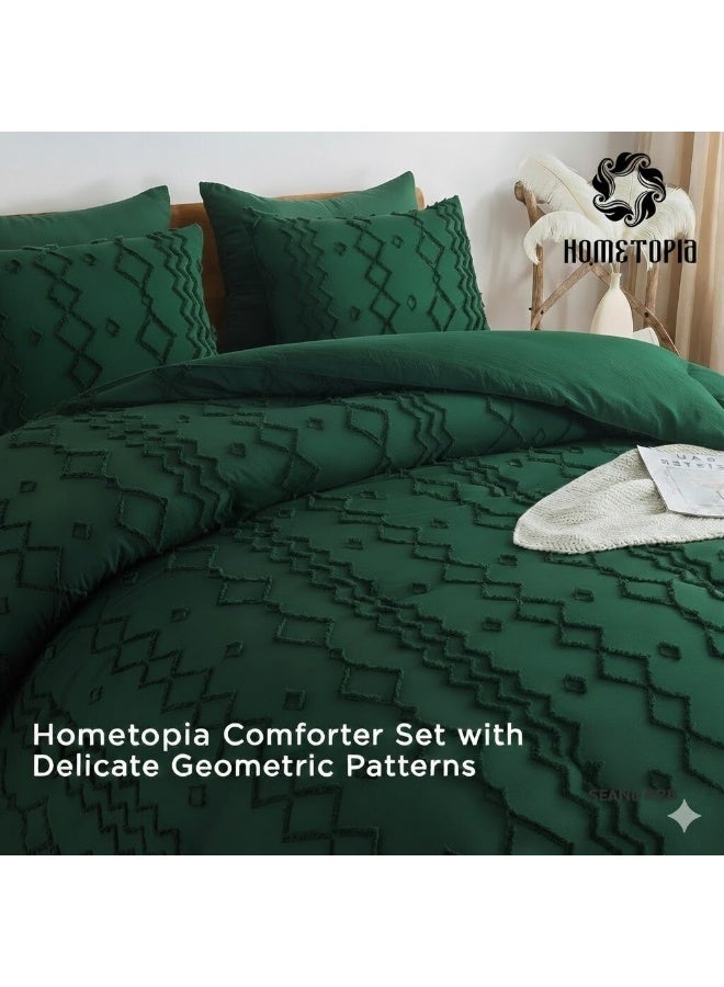 هوم توبيا طقم مفارش سرير كينج 6 قطع من Hometopia – لحاف مبطن ناعم 230×260 سم مع ملاءة مطاطية عميقة 200×200+30 سم و4 أكياس وسائد 50×75 سم – قماش مايكروفايبر مضاد للحساسية، قابل للغسل، تصميم بارز أنيق – طقم سرير فاخر لجميع الفصول مناسب للمنازل والفنادق - Image 2